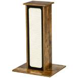 PawHut Scratching Post with Corrugated Paper and Sisal Scratch Board, Pet Furniture with a Replace Paper Board, Brown