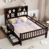 Okak Twin/Full Size Space-saving Design Storage Bed Frame with Chalkboard & Drawers,Solid Wood Platform Bed for Kids Room,Bedroom - 2 of 4