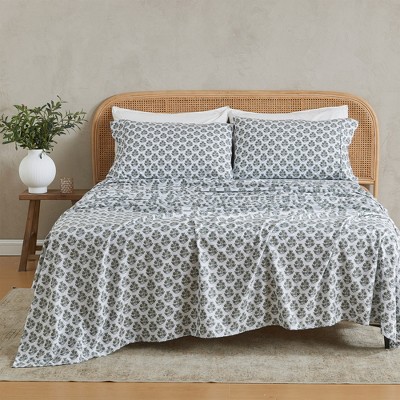 Patina Vie Cotton & Rayon from Bamboo Blend Printed Sheet Set