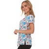 MediChic Women Scrubs V-Neck Printed Scrub Top with Three Pockets - 3 of 4