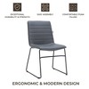 LeisureMod Ergonomic Office Chair Upholstered Leather Guest Side Chair Padded Seat and Back Polyester Desk Chair Zylar Series - 4 of 4