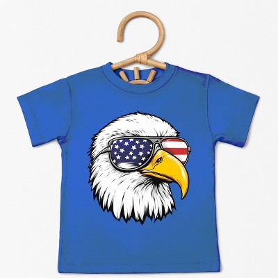 The Juniper Shop Patriotic Eagle Sunglasses Toddler Short Sleeve Tee - 3T - Royal