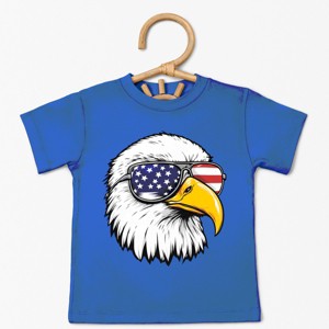 The Juniper Shop Patriotic Eagle Sunglasses Toddler Short Sleeve Tee - 4T - Royal - 1 of 4