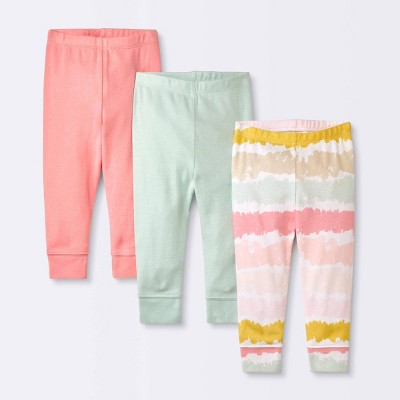 Image of Baby Girls' 3pk Pants - Cloud Island™ Pink Newborn