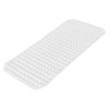 Home Mart Goods White Geometric Circles Vinyl Non-Slip Bathtub Shower Mat With Suction Cups -27" x 15" - 3 of 4