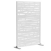 Dovelina Metal Outdoor Privacy Screen Freestanding Garden Privacy Screen - 72"x47", White, Jungle - 2 of 4