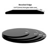 Round Tempered Glass Table Top black Glass 1/2" Inch Thick Beveled Polished Edge - 3 of 4