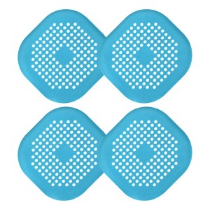 Unique Bargains Square Anti-Slip Bathroom with Suction Cups Drain Protector - 1 of 4