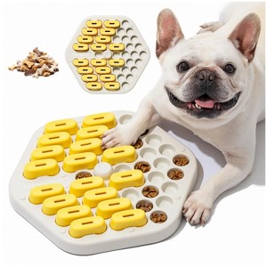 Mewoofun Pet Toy Dog Puzzle Toy and Food Puzzle Feeder for IQ Training, for Small, Medium or Large Smart Dogs, Yellow, 16.06"*13.62"*2.28" - 1 of 4