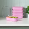 10pc (set of 5) Single Compartment Plastic Meal Prep Food Storage Container Set - Room Essentials™ - 2 of 3