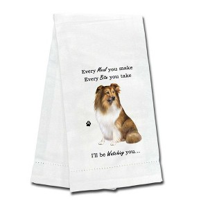 E & S Imports 26.0 Inch Sheltie Kitchen Towel Dog Puppy Paw Kitchen Towel - 1 of 3