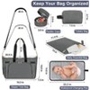 Itopfox Large Diaper Tote Bag with Changing Pad & Pacifier Case, Multi-Pocket Travel Baby Bag for Hospital & Maternity - 4 of 4