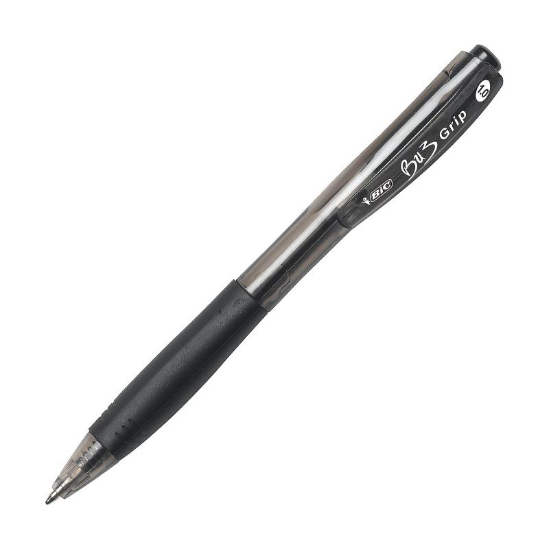Bic BU3 Retractable Ballpoint Pen Bold 1.0mm Black Dozen BU311BK, 4 of 6