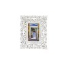 Mango Wood Scroll Handmade Intricate Carved 1 Slot Photo Frame Rustic White - Olivia & May - image 4 of 4