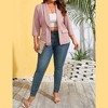 YESFASHION Womens Plus Size Casual Blazer Office 3/4 Sleeve Open Front Cardigans Jacket Work Suit with Pockets - 4 of 4