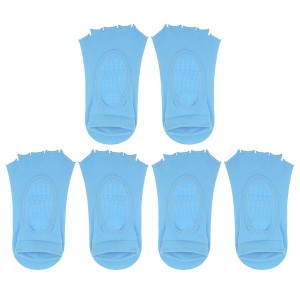 Unique Bargains Women's Non-Slip Yoga Pilates Barre Ballet Five Toe Socks with Grips - 1 of 4