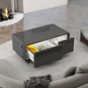 Modern Smart Coffee Table with Built-in Fridge, Bluetooth Speaker, Wireless Charging, Touch Control Panel, USB Interface, Outlet Protection - 2 of 4