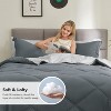 Joyfy 7 Pieces Queen Comforter Set with Dark Grey Sheets, 1 Down Alternative Comforter, 1 Flat Sheet, 1 Fitted Sheet, 2 Pillowcases and 2 Pillow Shams - 4 of 4
