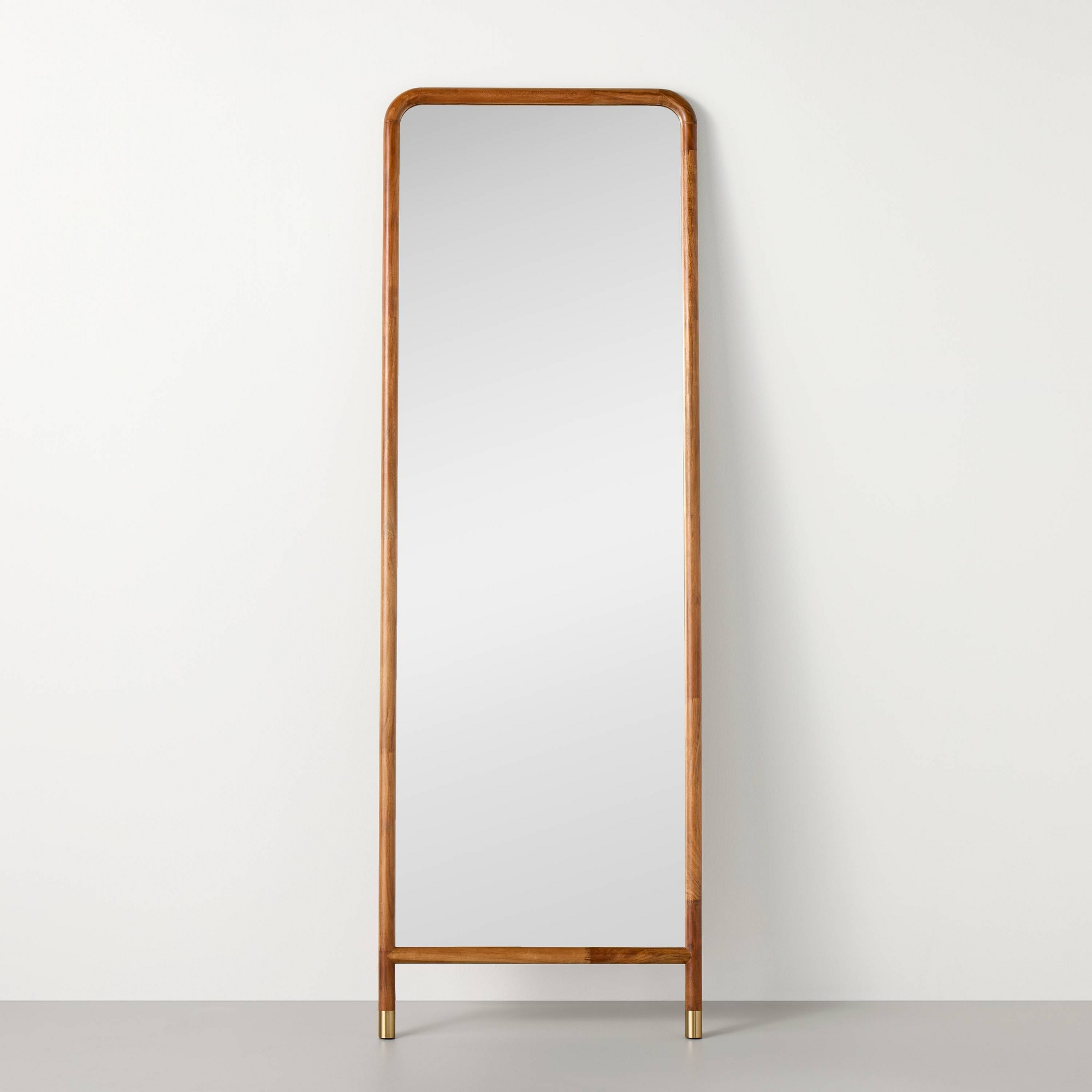 72"x24" Wood Floor Mirror with Brass Feet - Hearth & Hand™ with Magnolia