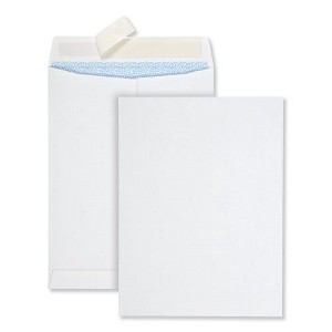 Quality Park Redi-Strip Security Tinted Envelope, #10 1/2, Square Flap, Redi-Strip Adhesive Closure, 9 x 12, White, 100/Box - 1 of 1