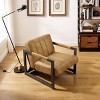 Art Leon Genuine Leather Lounge Accent Chair with Armrest - 3 of 4