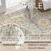 Abynow Floral Loomed Machine Washable Area Rug, BEIGE, 8' x 10' - 4 of 4