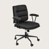 SUGOLD Modern Office Chair Mid-Back PU Leather Desk Chair with Comfy Arms and Lumbar Support for Small Spaces - 2 of 4