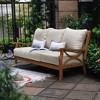 5pc Chester Teak Patio Conversation Set with Cushion - Cambridge Casual
 - 2 of 4