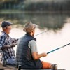 Unique Bargains Fiberglass Portable Collapsible Travel Fishing Rod Black & Wood Color 1 Pc - 3 of 3