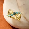 Ross-Simons 1.20 ct. t.w. Tonal Blue Topaz Bow Ring in 18kt Gold Over Sterling - 4 of 4