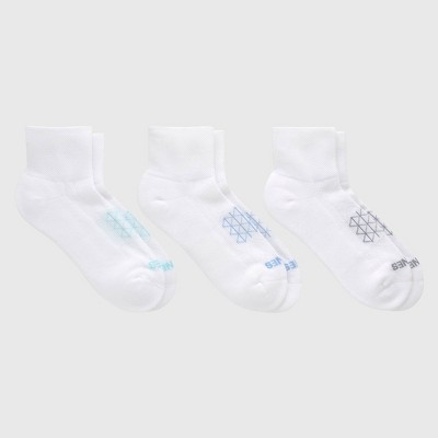 Hanes Women's Absolute Run 3pk Ankle Socks - White 5-9: Polyester Blend, Arch Support, Cushioned Sole, Seamless Toe, Knit - image 2