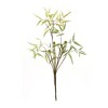 Faux Mini Fern Bush Set of 6 19.2 inch Height Green Plastic Stems with Natural Sprout Detail By Melrose - 3 of 3