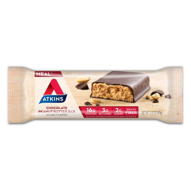 Atkins Chocolate Peanut Butter Meal Nutrition Bars, 3 of 9