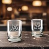 NCAA Arizona Wildcats Laser Etched Rocks Glass Set - 2pc: 12oz Pint Glass Drinkware - 2 of 3