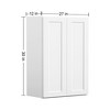 LOVMOR in Plywood Soft Close Kitchen Wall Cabinet with 2 Doors and Adjustable Shelves for Kitchen, Bathroom, Living Room,Study - 3 of 4