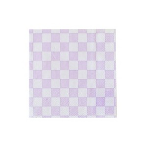 Jollity & Co. - Check It! Purple Posse Cocktail Napkins - Pack of 20 Paper Napkins - 1 of 3