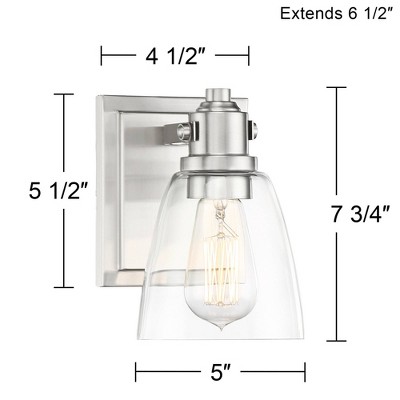Osborne Brushed Nickel Wall Sconce with Clear Glass Shade
