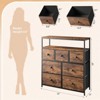 SKRAN Dresser for Bedroom with 7 Drawers and 2 Shelves for Closet with Wooden Top and Metal Frame, Tall Dressers & Chest of Drawers - 3 of 4