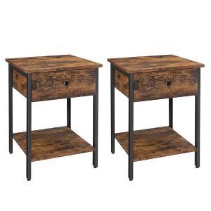 VASAGLE Nightstands Set of 2, Bedside Tables with Drawer, Side Tables, End Tables - 1 of 4