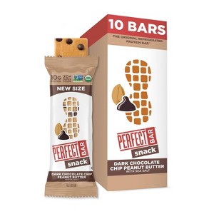 Perfect Bar Organic Snack Dark Chocolate Chip Peanut Butter Protein Bars - 16.9oz/10ct - 1 of 4