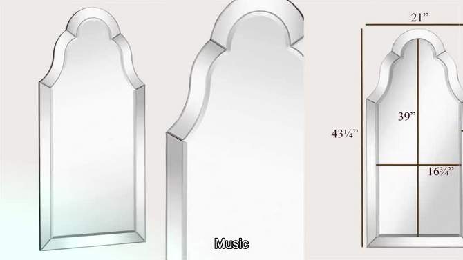 Hamilton Hills 21" x 43" Classic Silver Glass Rectangular Mirror, 2 of 8, play video