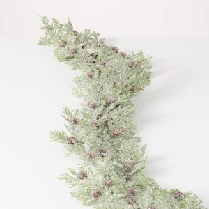 Artificial Frosted Cedar Garland Multicolor 56"H - 1 of 4