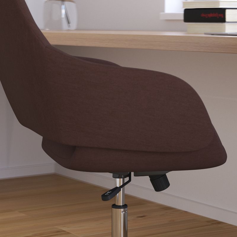 Merrick Lane Office Chair Ergonomic Executive Mid-Back Design With 360° Swivel And Height Adjustment, 5 of 12