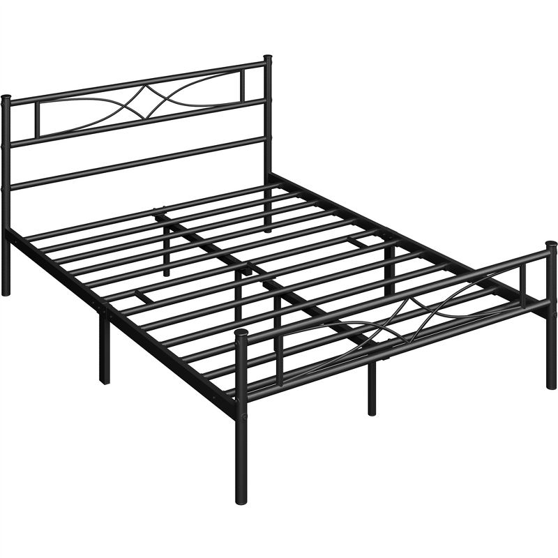 Yaheetech Simple Metal Bed Frame with Curved Design Headboard and Footboard, 1 of 10