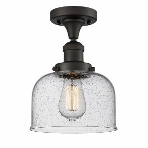 Bell Cage - 1 Light Semi-Flush Mount In Industrial Style-11.5 Inches Tall and 8 Inches Wide - 1 of 1