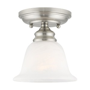 Livex Lighting Essex 1 - Light Flush Mount in  Brushed Nickel - 1 of 1