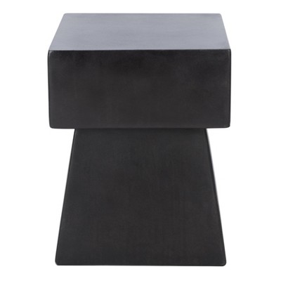 Zen Mushroom Modern Concrete Accent Table - Black - Safavieh