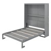 NicBex Queen Size Murphy Bed 89.8" Wooden Queen Bed Frame Morden Hideaway Wall Bed with Storage Shelf for Apartment - 4 of 4