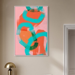 Art Remedy Candy Chain Modern Color Block Abstract Wall Art Framed - 1 of 4