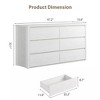 Rustic Farmhouse 6 Dresser for Bedroom, Wooden Drawer Dresser, Handle-Free Storage Cabinet with Drawers for Bedroom, Living Room & Hallway - 4 of 4